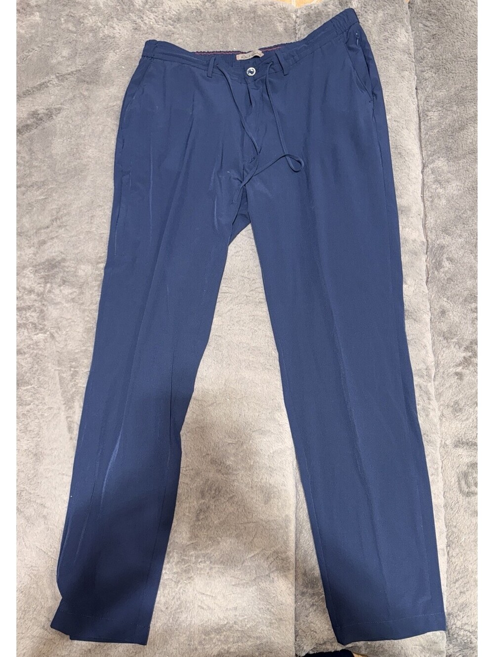 Robert Graham Mens 38 Navy Drawstring Casual Dress Pants